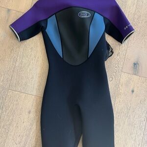 Purple and Black Short Sleeve Wetsuit